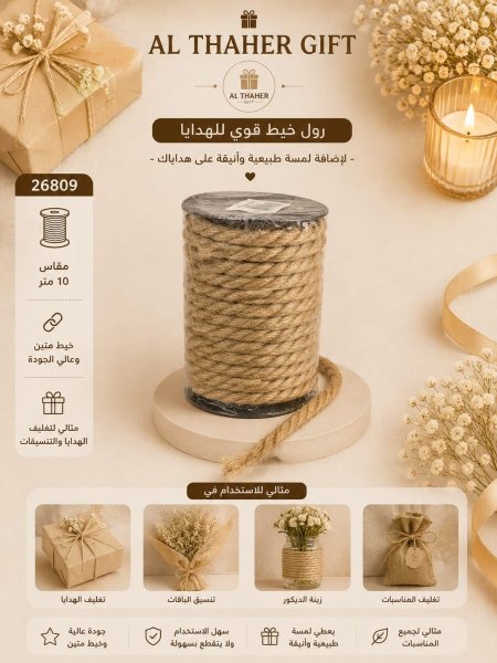رول خيط قوي للهدايا /10 متر